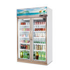 Congélateur d'étalage de porte en verre de refroidisseur de boisson/réfrigérateur droits de supermarché