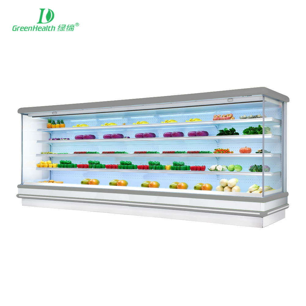 Refroidissement ouvert réfrigéré végétal commercial de fan de réfrigérateur de vitrine